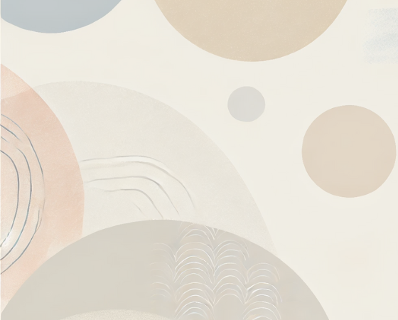 Abstract background with soft, overlapping circles in earthy tones, symbolizing harmony and balance for the Self-Help and Personal Growth section.